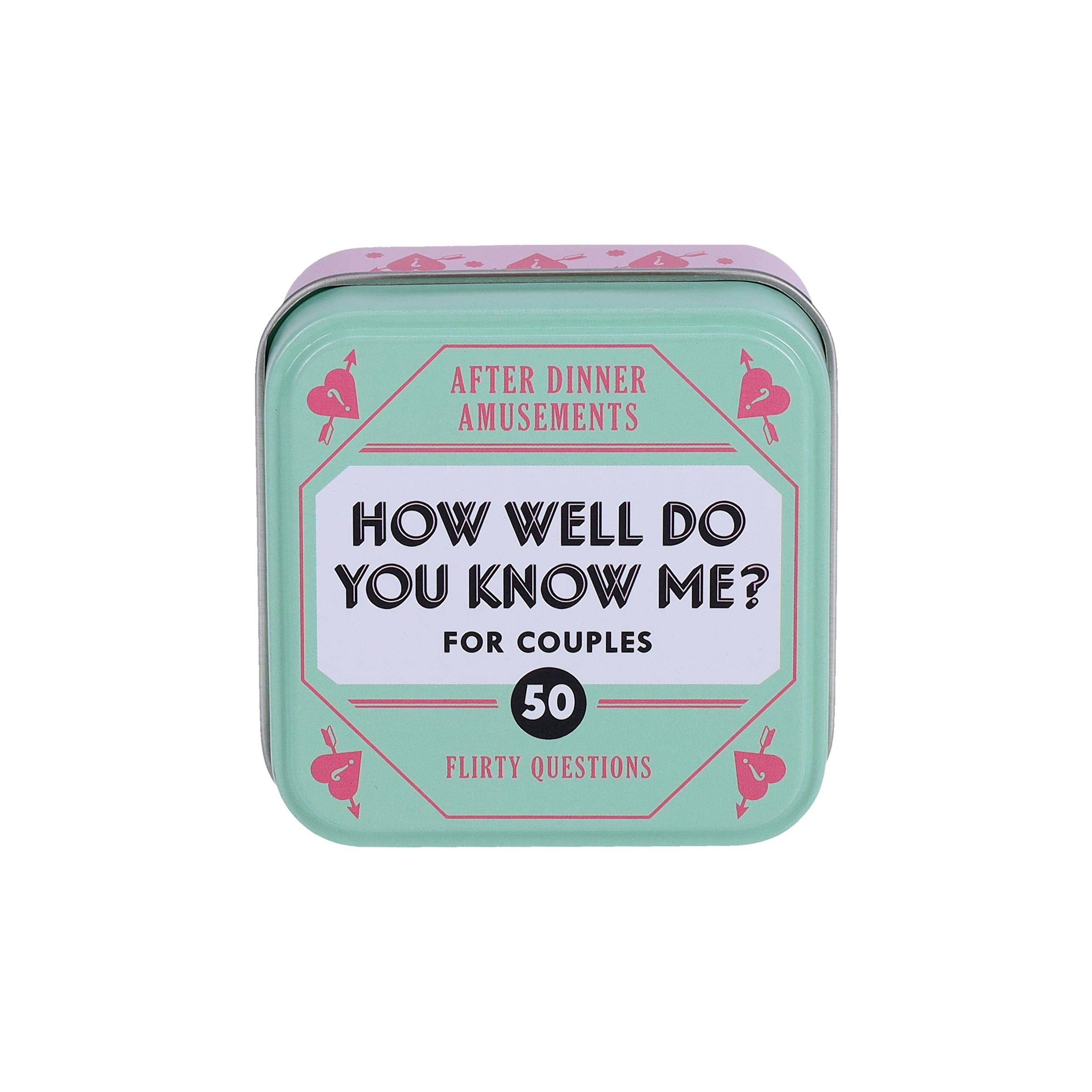 After Dinner Amusements: How Well Do You Know Me? For Couples