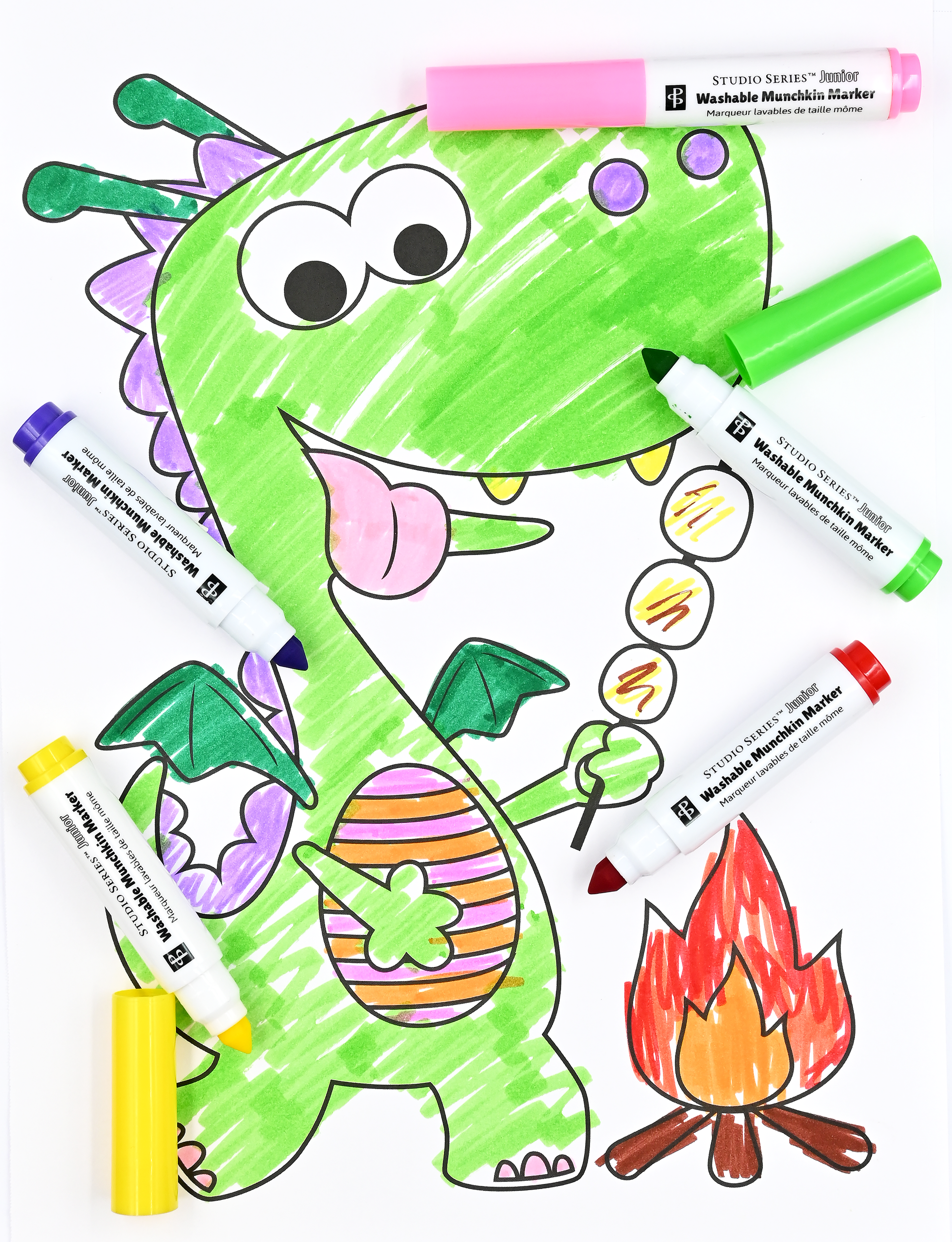 Studio Series Jr. Washable Munchkin Markers (Set of 16 Easy-To-Clean, Water-Soluble Colors)