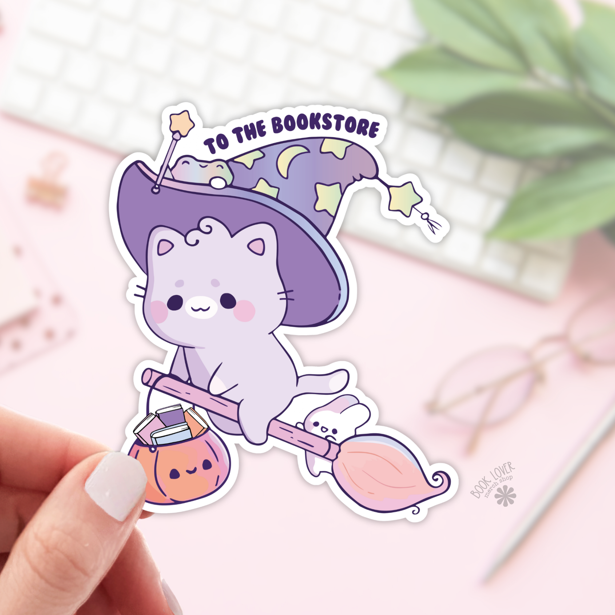To The Bookstore Halloween Cat Stickers / Bookish Stickers