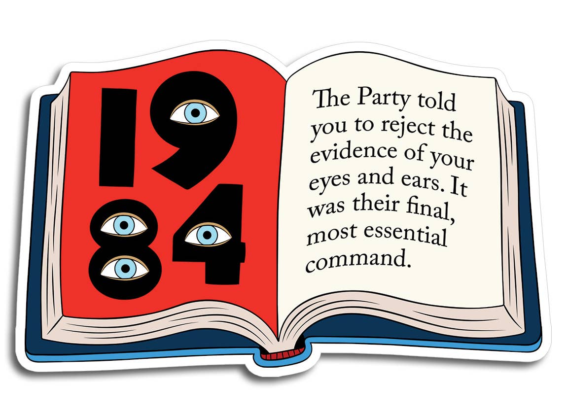 1984 Book Quote Die Cut Sticker