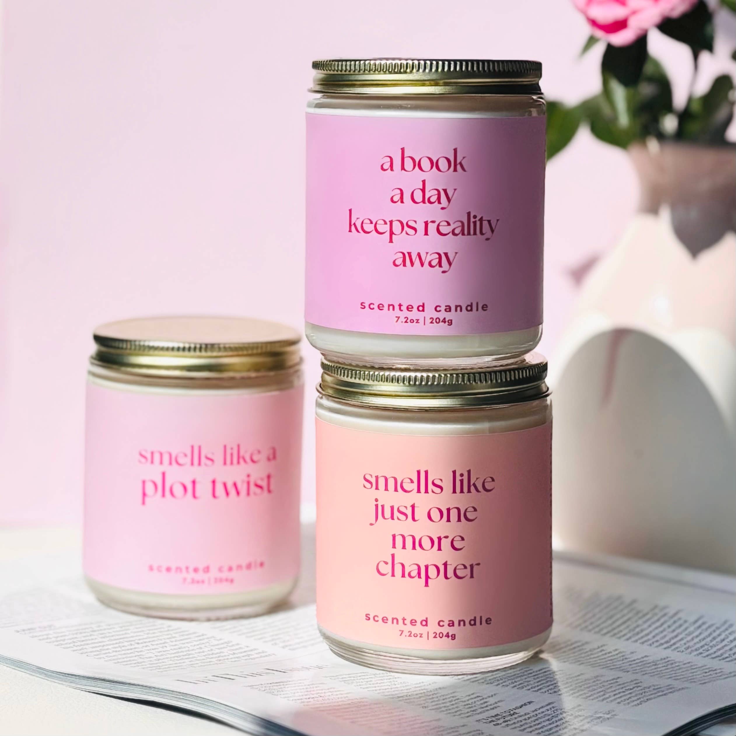 Romance Book Club Candle | Valentine's Day Bookish Candle