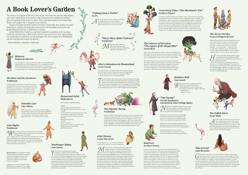 A Book Lover's Garden: A 1000-Piece Jigsaw Puzzle by Michael Kirkham