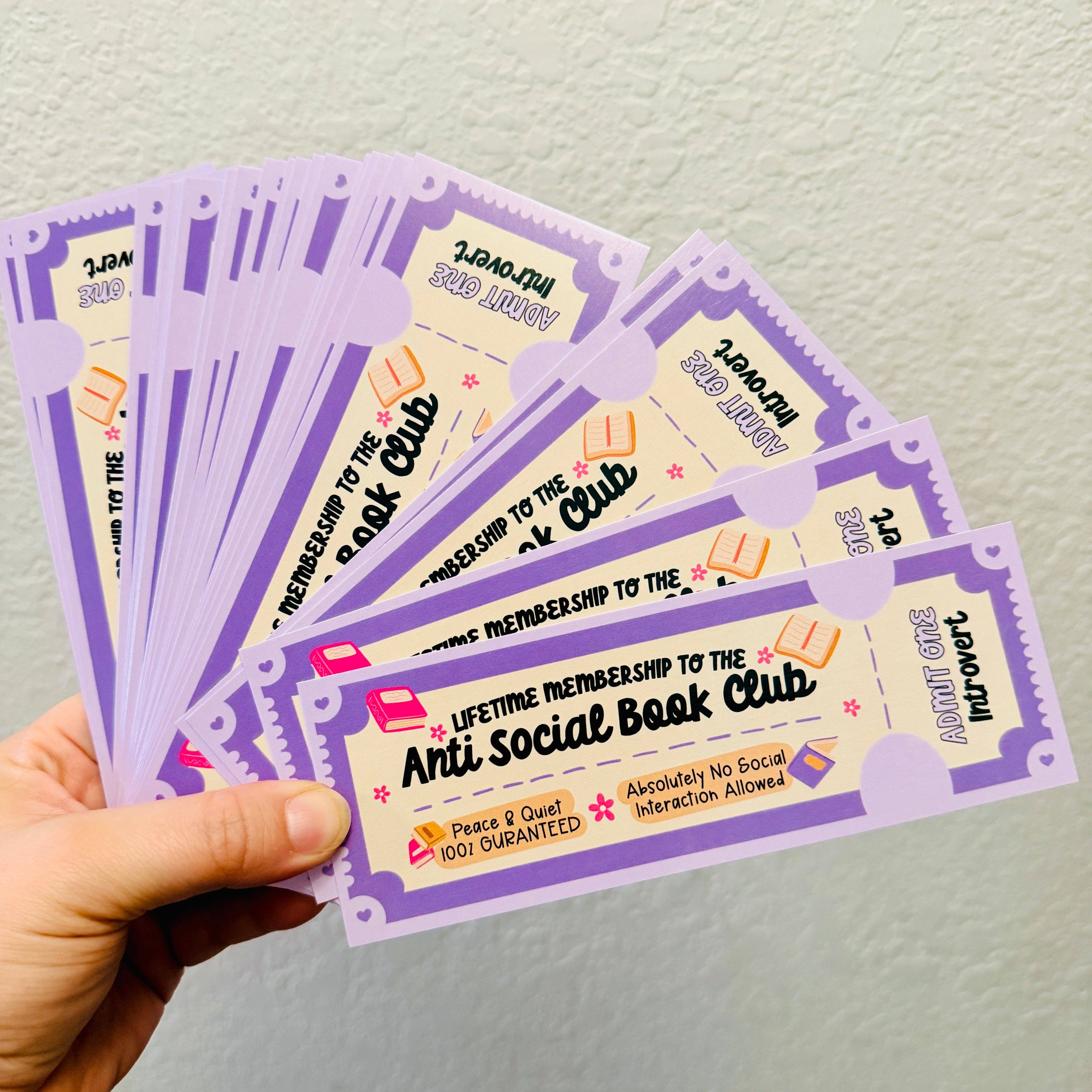 Bookmark Anti Social Book Club