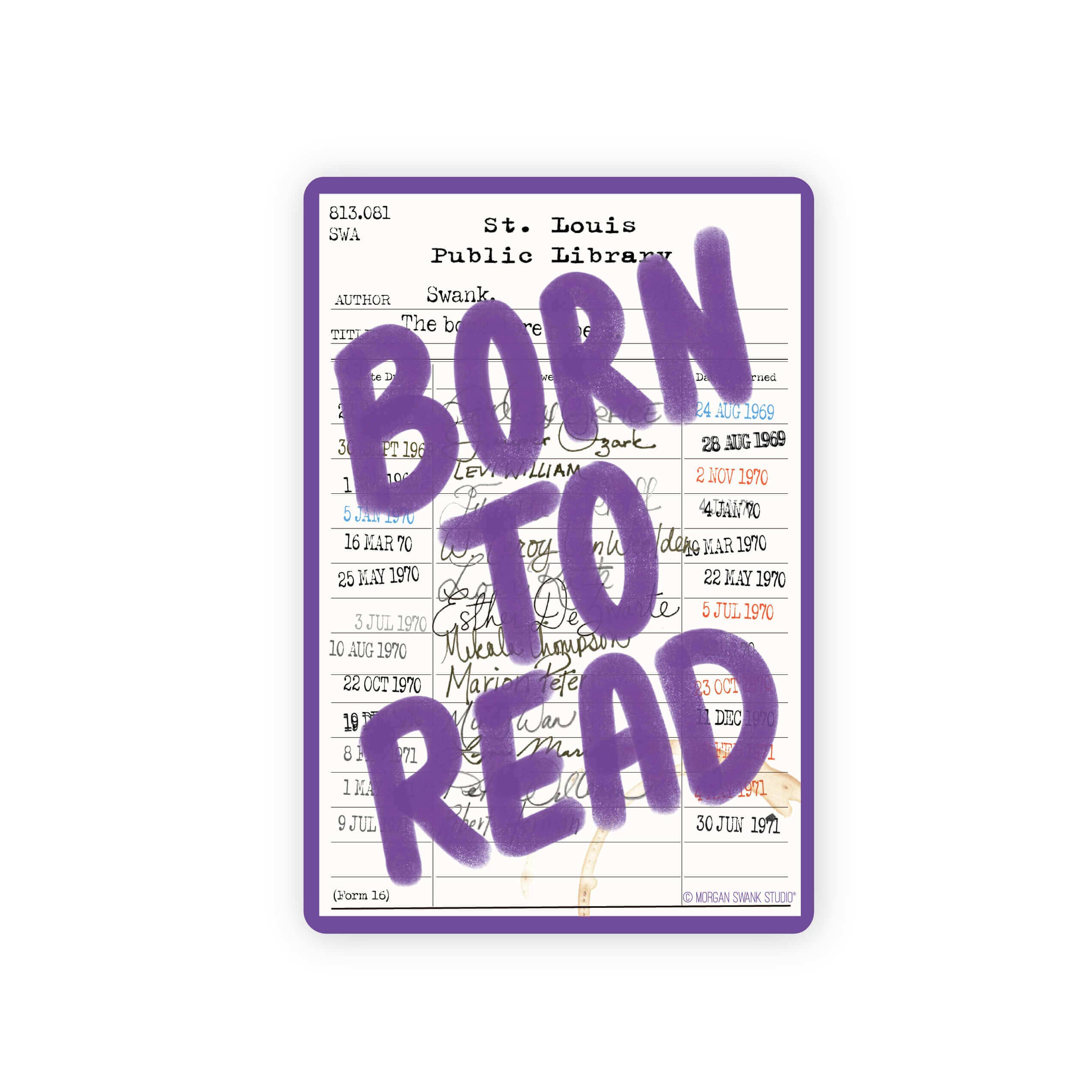 Born to Read | Library Card Sticker