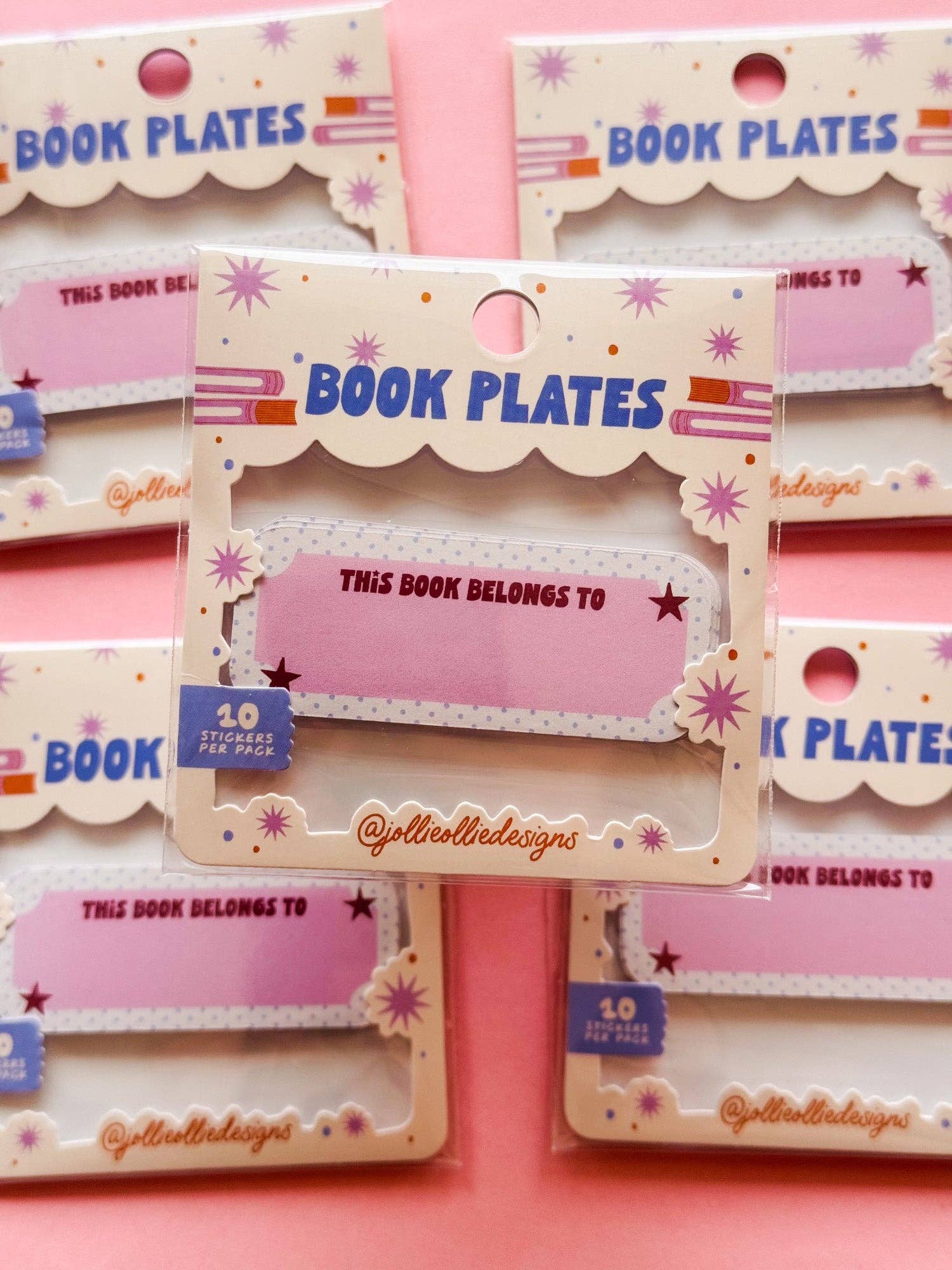 Polka Dot Book Plate Sticker Pack