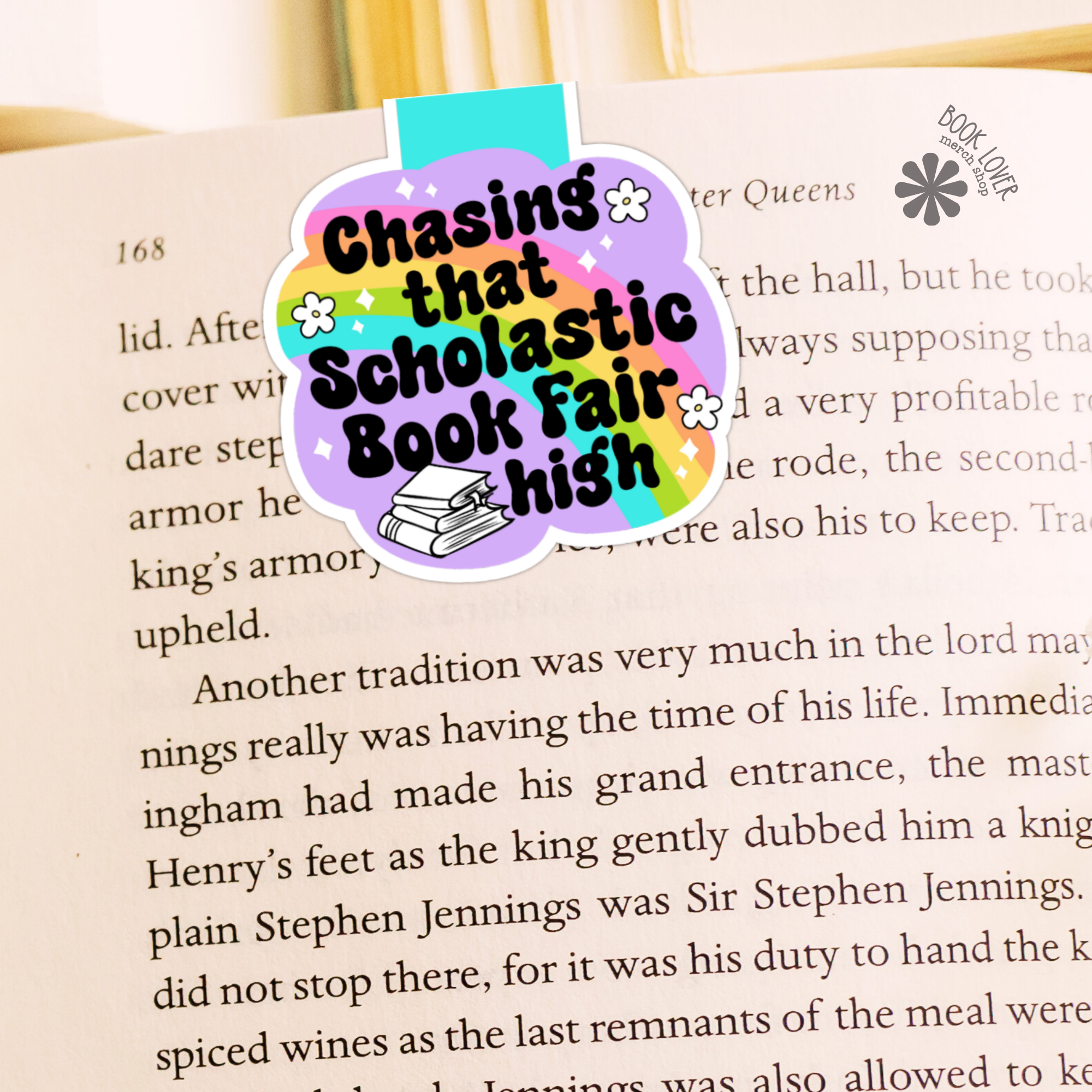 Chasing That Scholastic Book Fair High Magnetic Bookmark