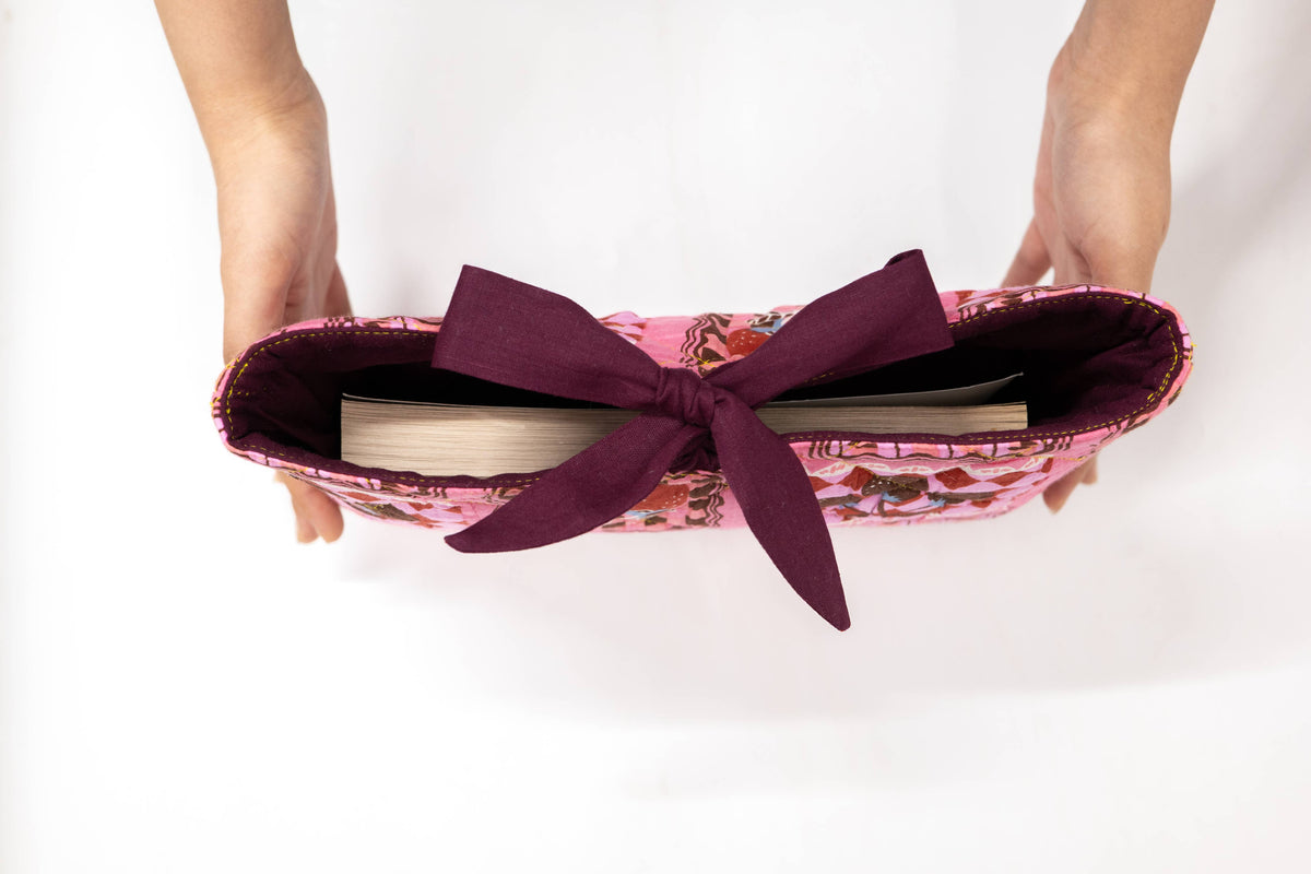 Book Cover | Quilted Book Sleeve | Cotton Book Cover