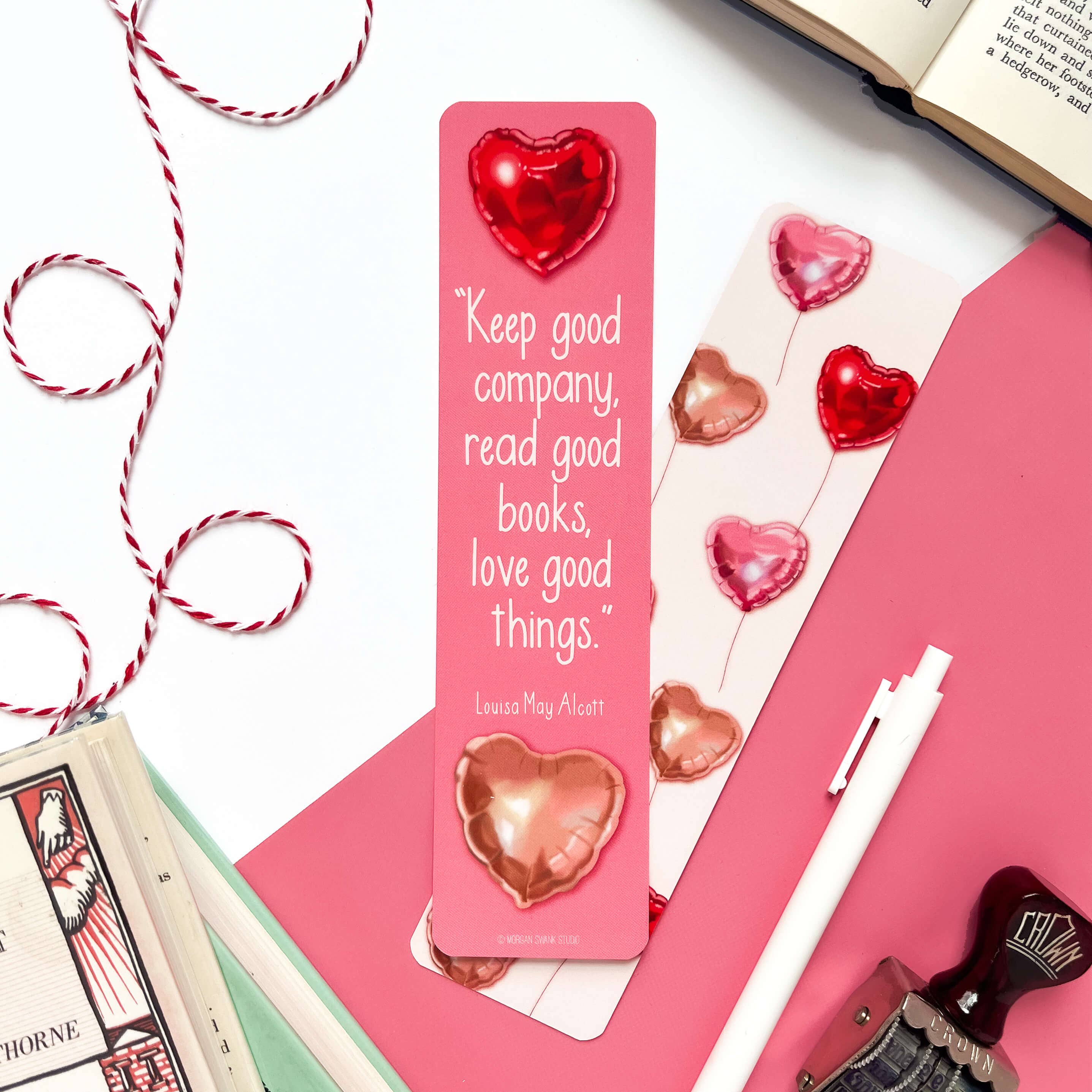 Balloon Hearts Bookmark