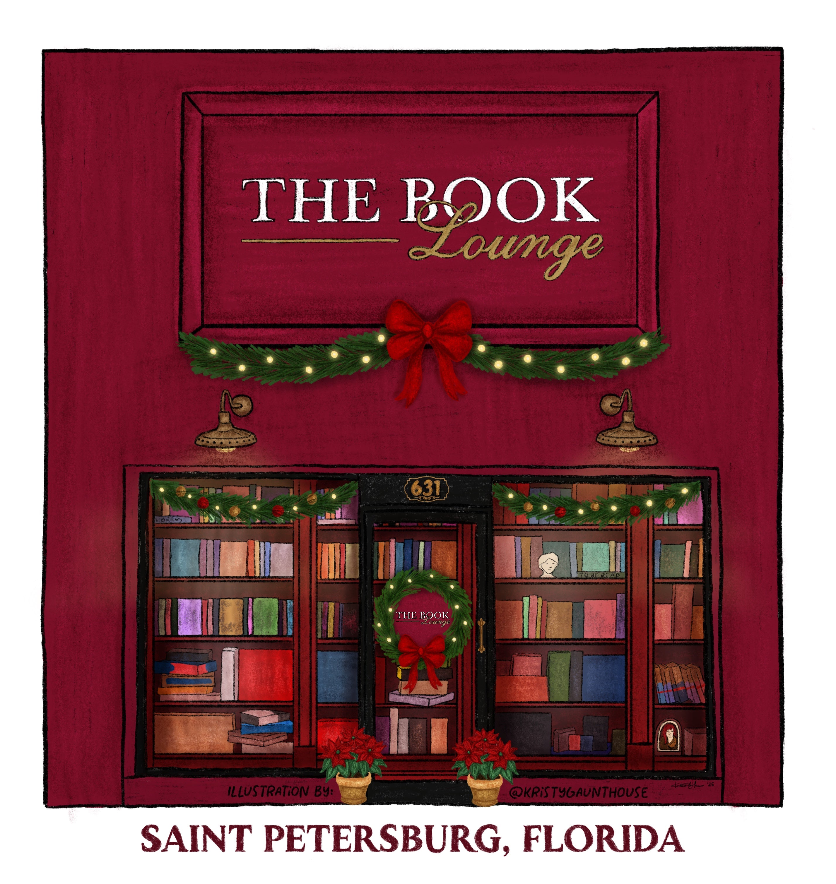 The Book Lounge Vinyl Sticker HOLIDAY Edition