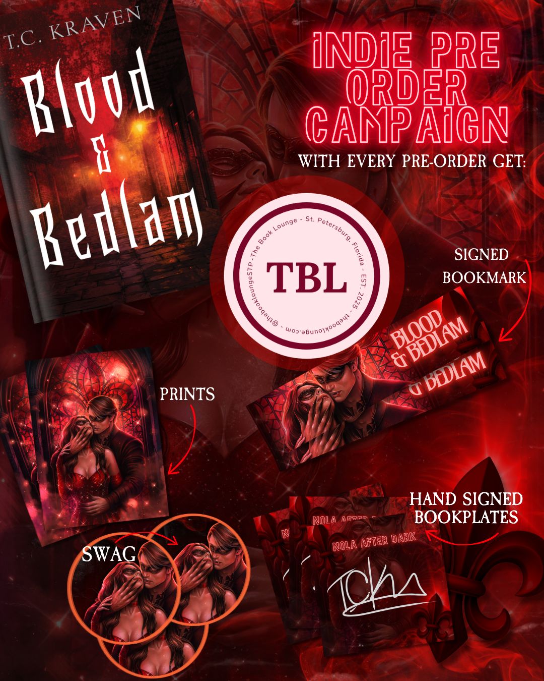 Pre-Order: Blood & Bedlam - Hardcover w/ Signed Bookplate and Art End Papers