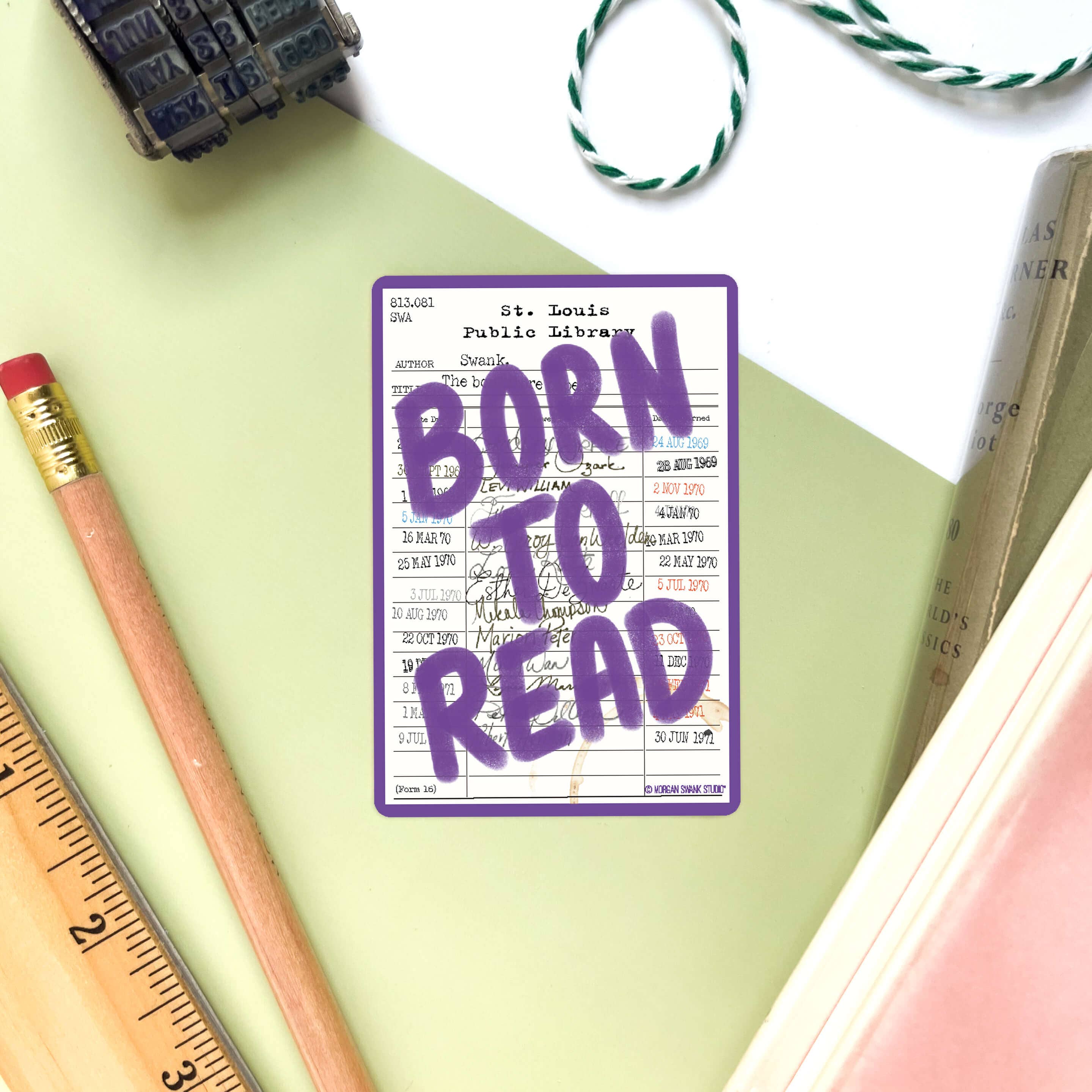 Born to Read | Library Card Sticker