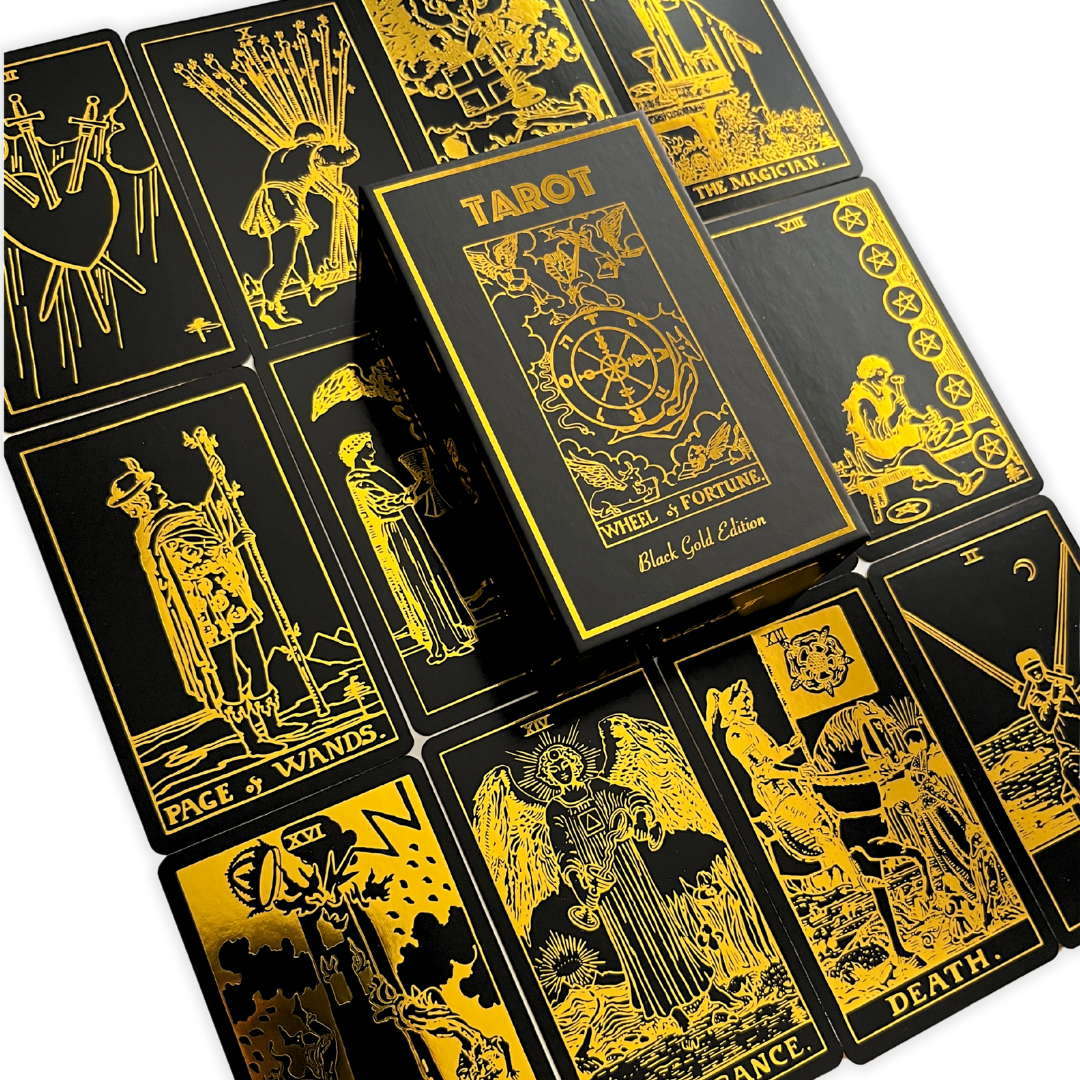 Black Gold Tarot Deck | Classic Tarot Design and Gold Foil