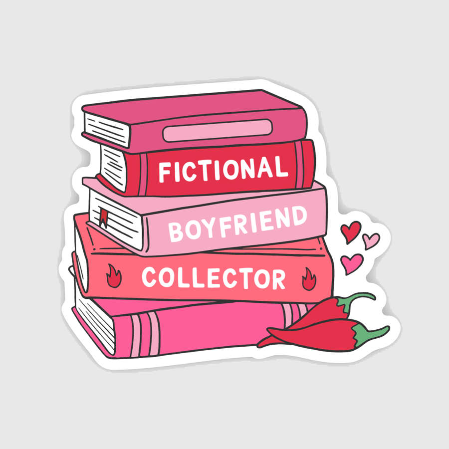 Fictional Boyfriend Collector Spicy Books Sticker