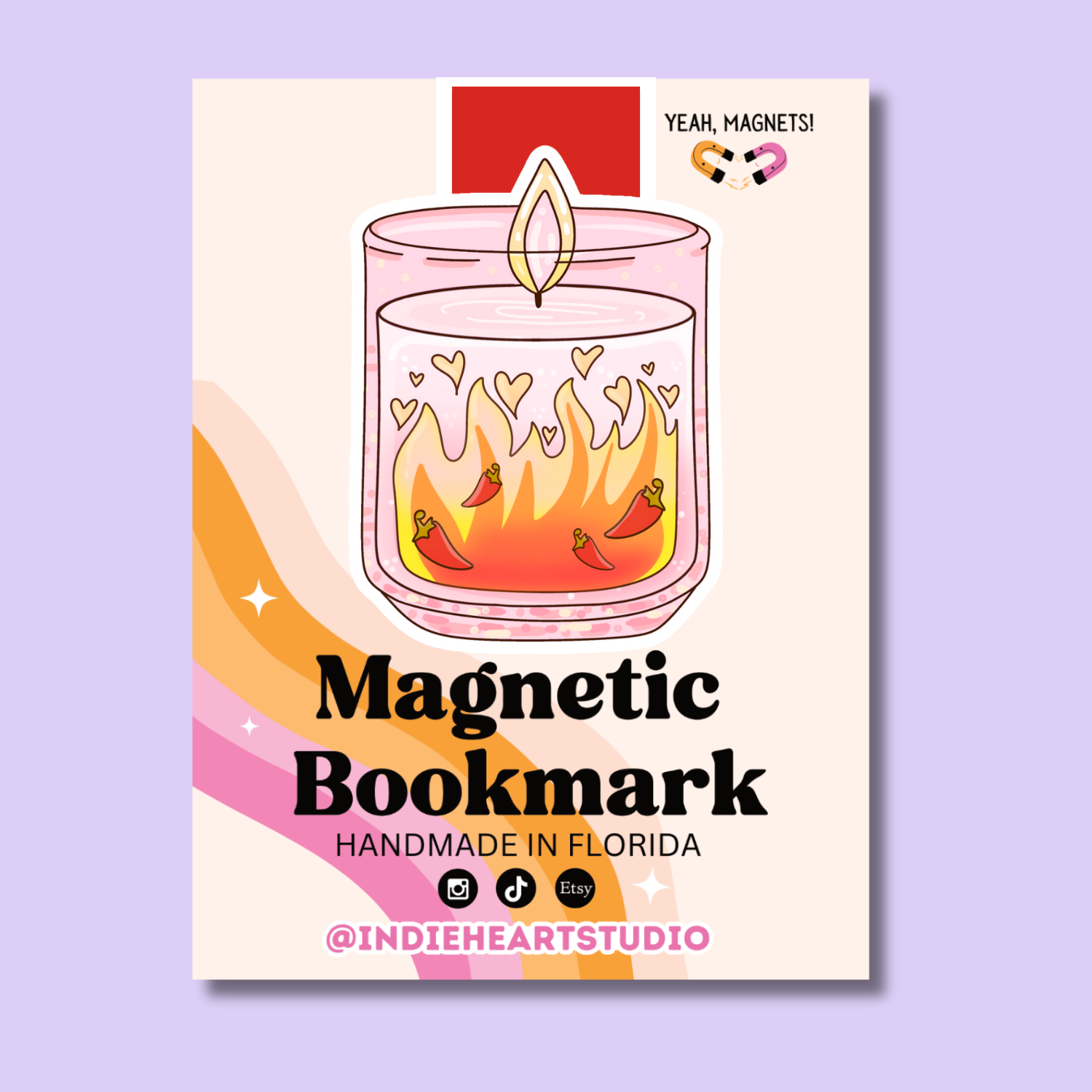 Spicy Reader Candle Magnetic Bookmark | Smut Reader