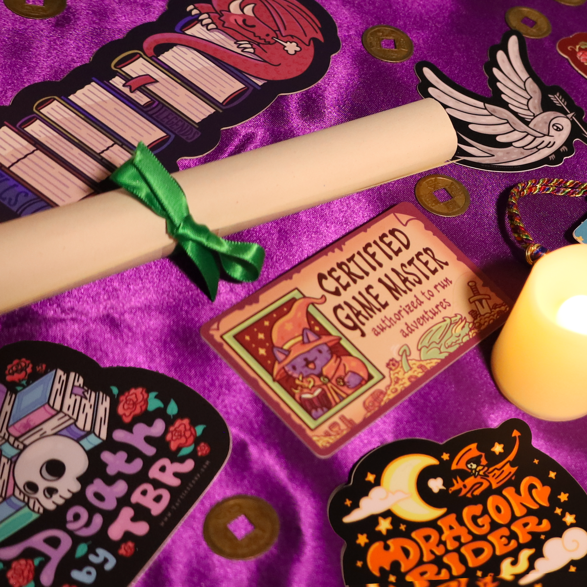 Fantasy Sword and Roses Reading Gift Bookmark