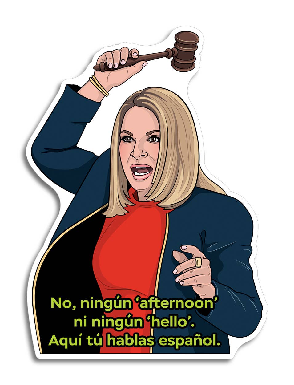 Caso Cerrado "Aquí tú Hablas Español" Die Cut Sticker