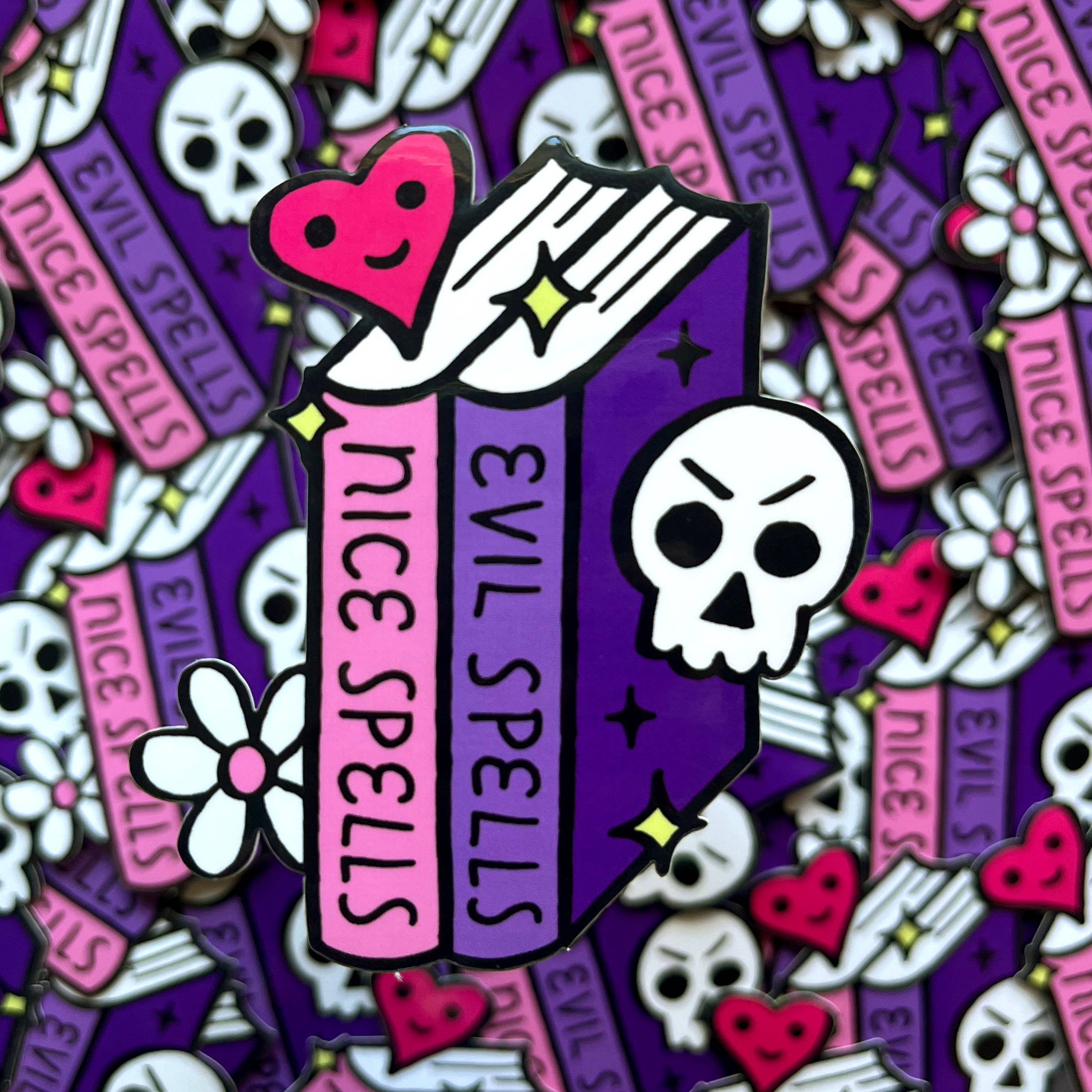 Spell Books vinyl sticker - witchy spooky magic sticker