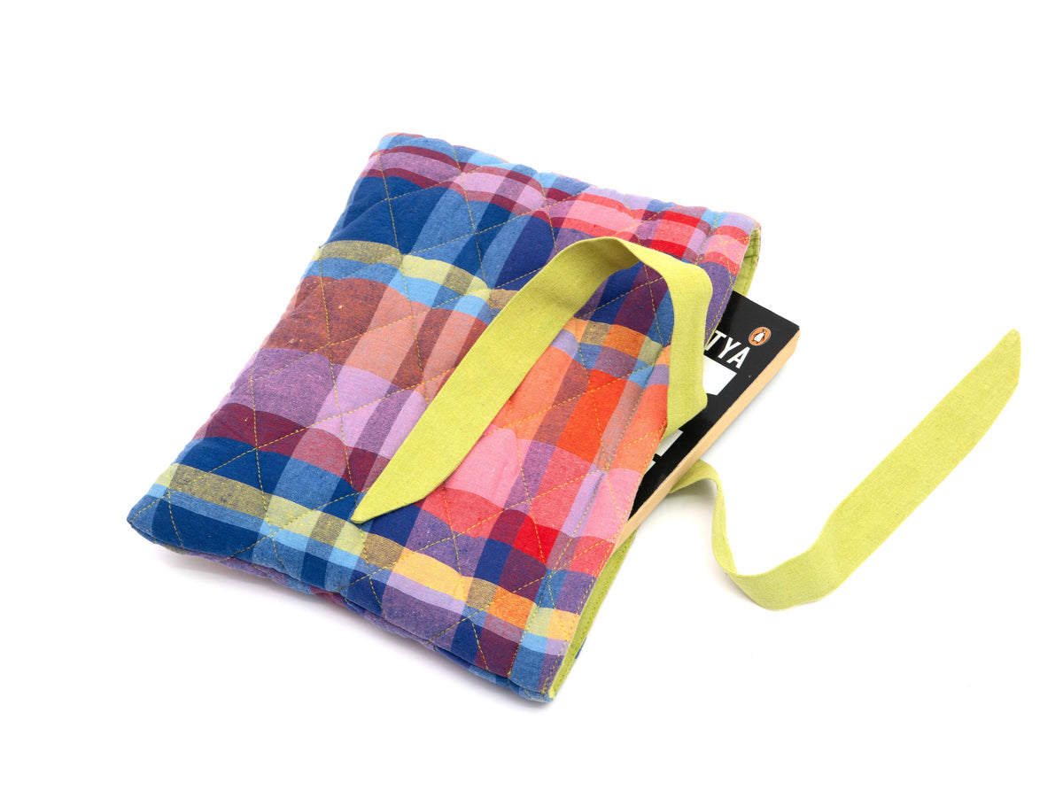 Book Cover | Quilted Book Sleeve | Cotton Book Cover