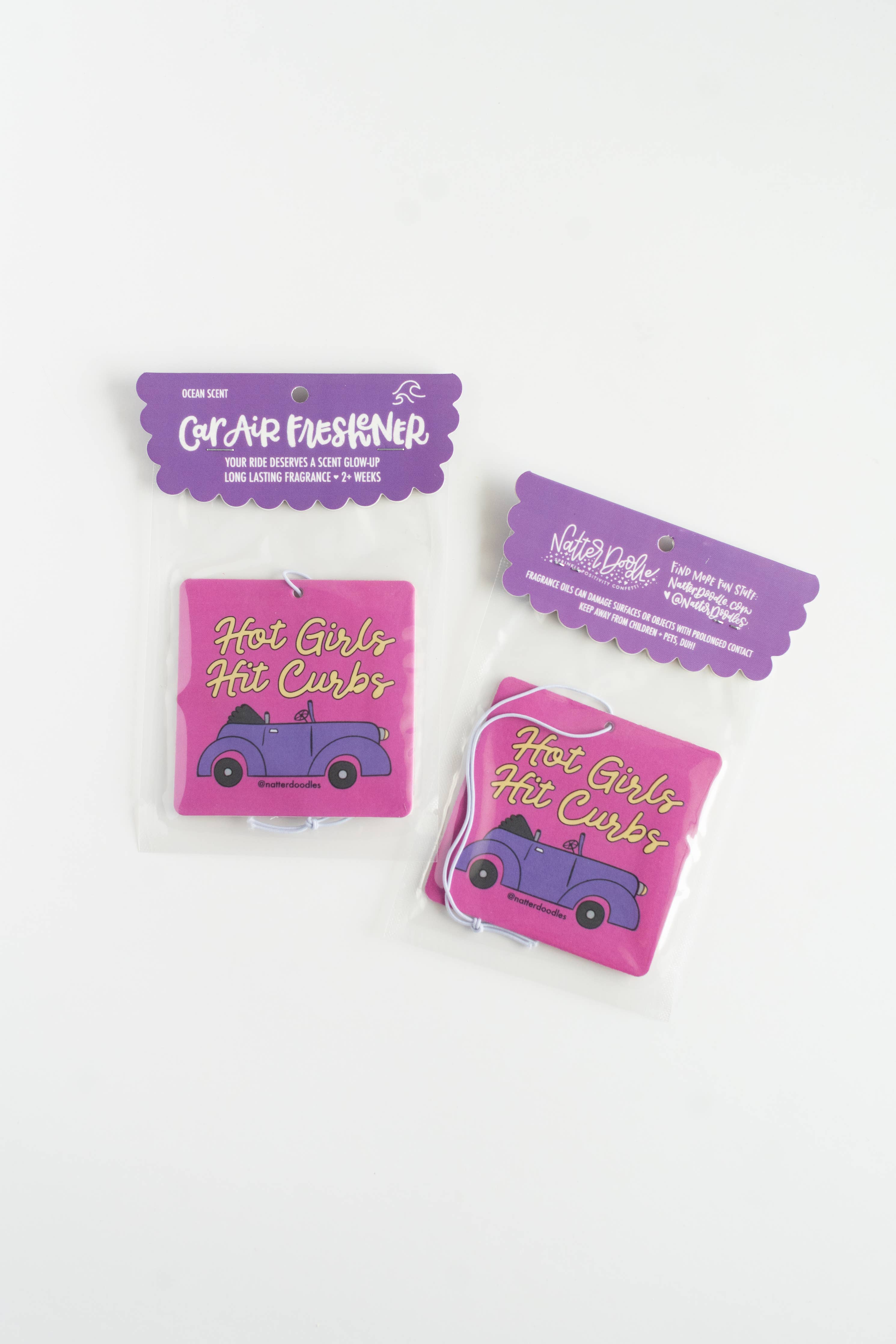 Hot Girls Hit Curbs – Ocean Scent Funny Car Air Freshener