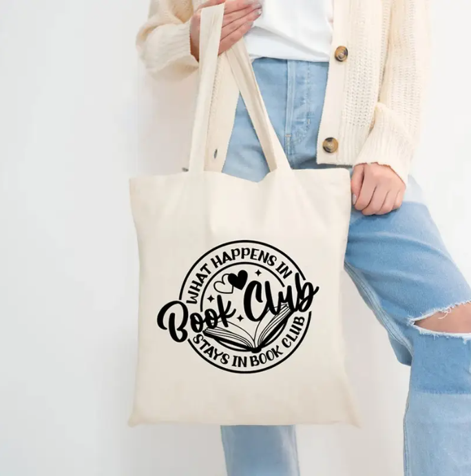 Canvas Tote Bag – Perfect for Book Club Lovers!