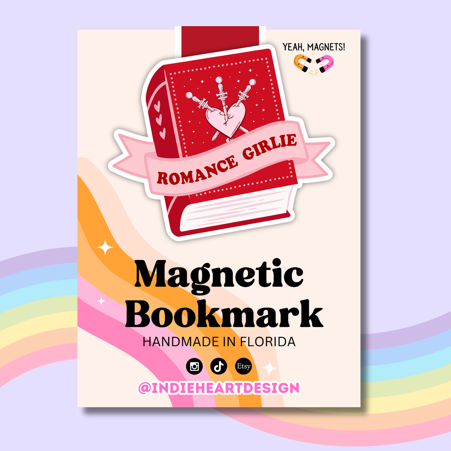 Romance Girlie Magnetic Bookmark 