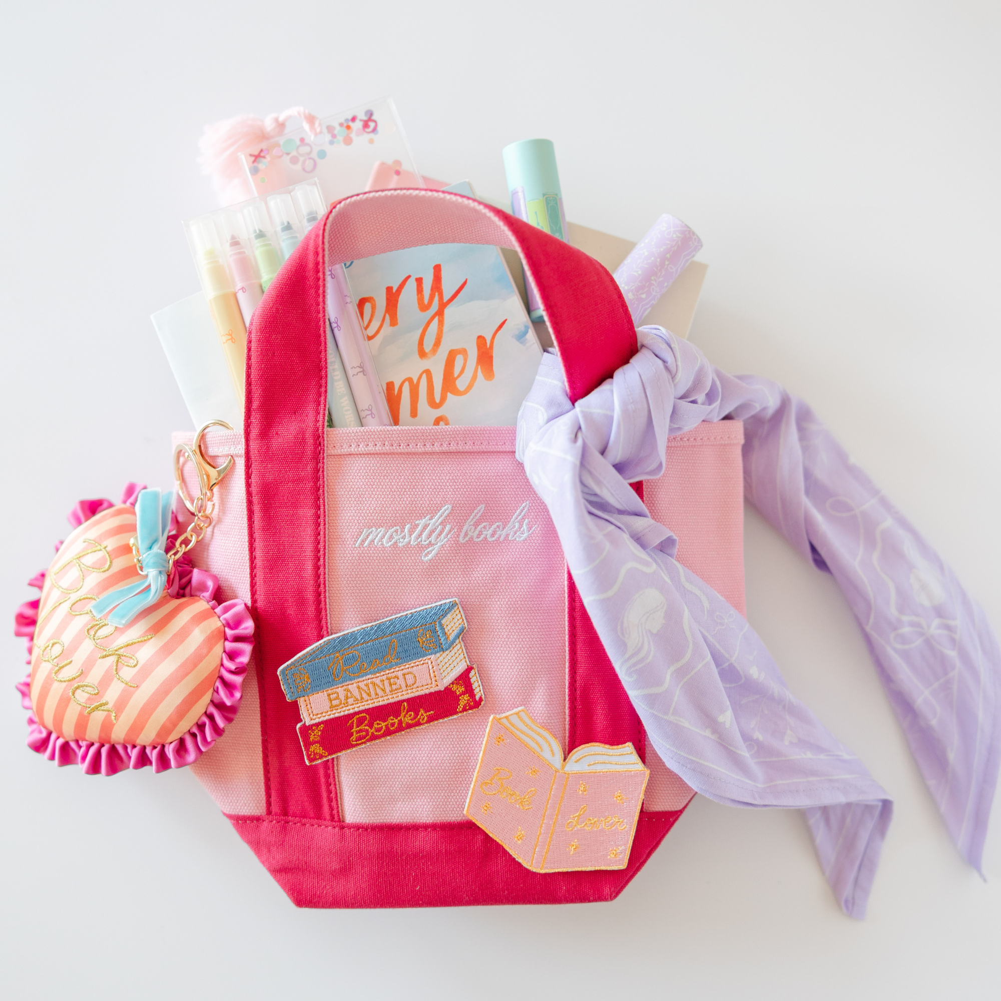 Mostly Books Mini Boat Tote
