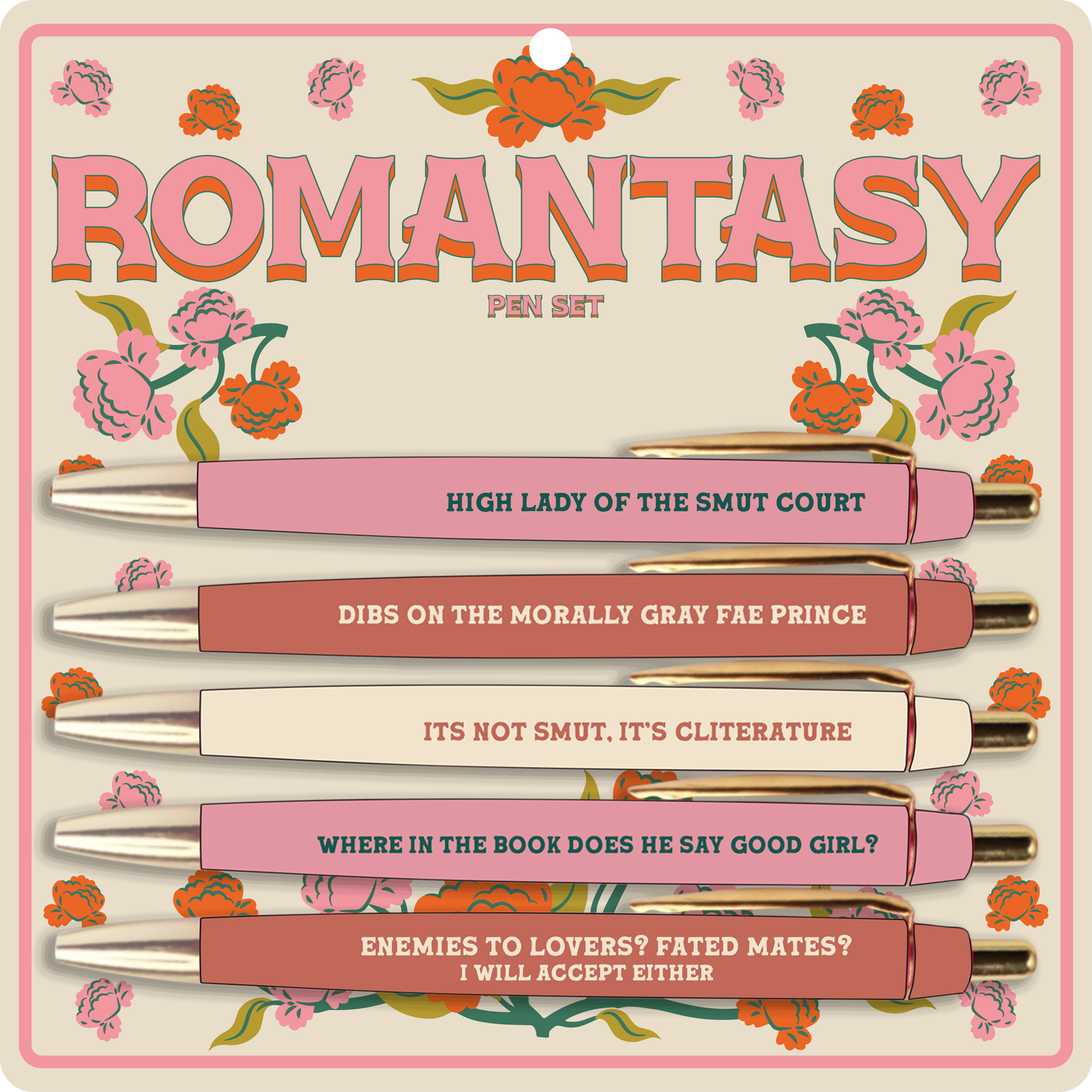 Romantasy Pen Set (funny gifts, BookTok gifts, fantasy book)