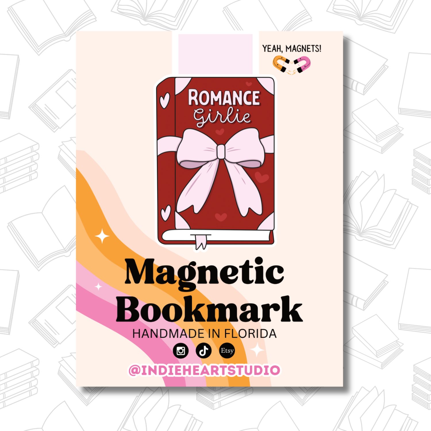 Romance Girlie Coquette Magnetic Bookmark | Bookish Romance