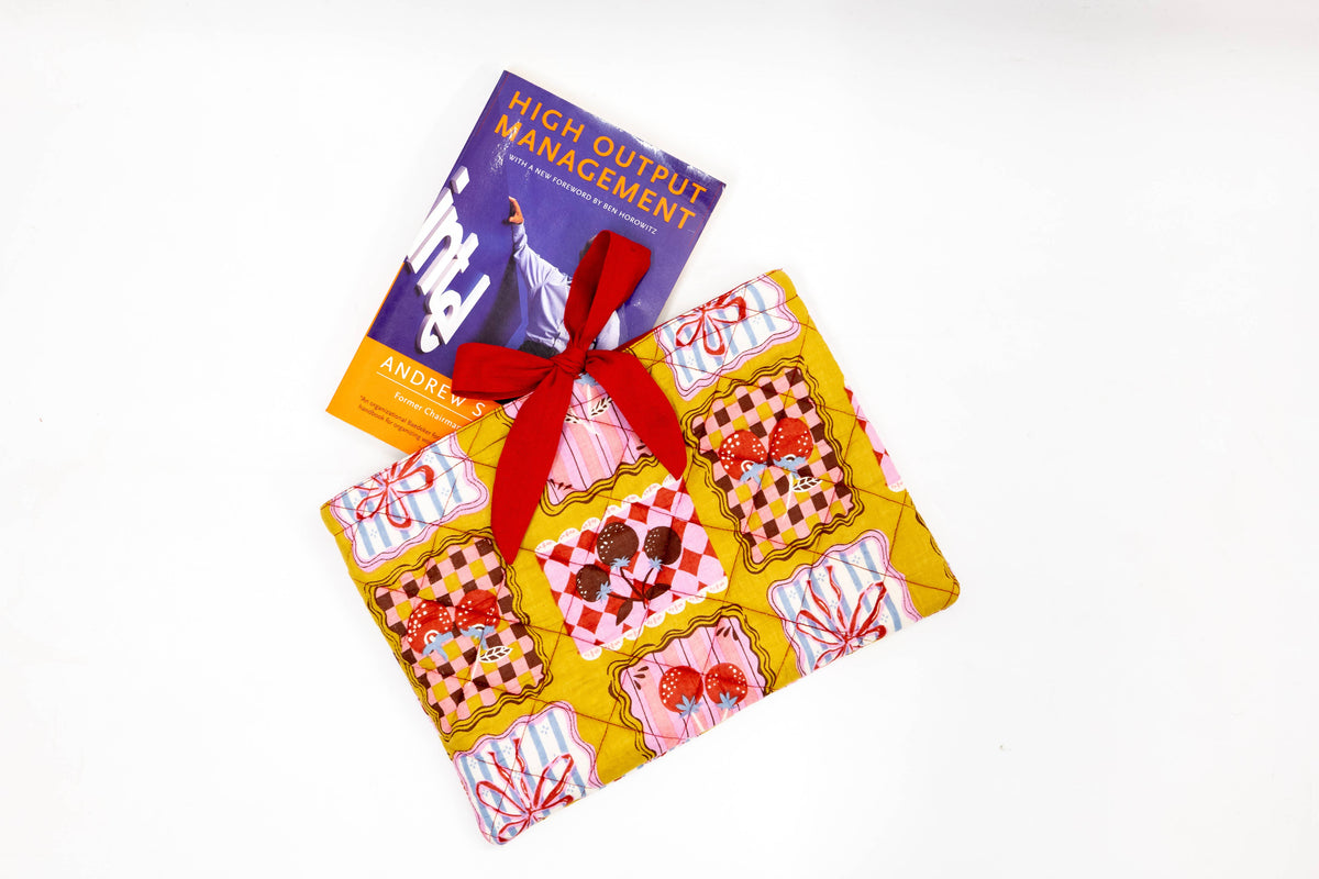 Book Cover | Quilted Book Sleeve | Cotton Book Cover