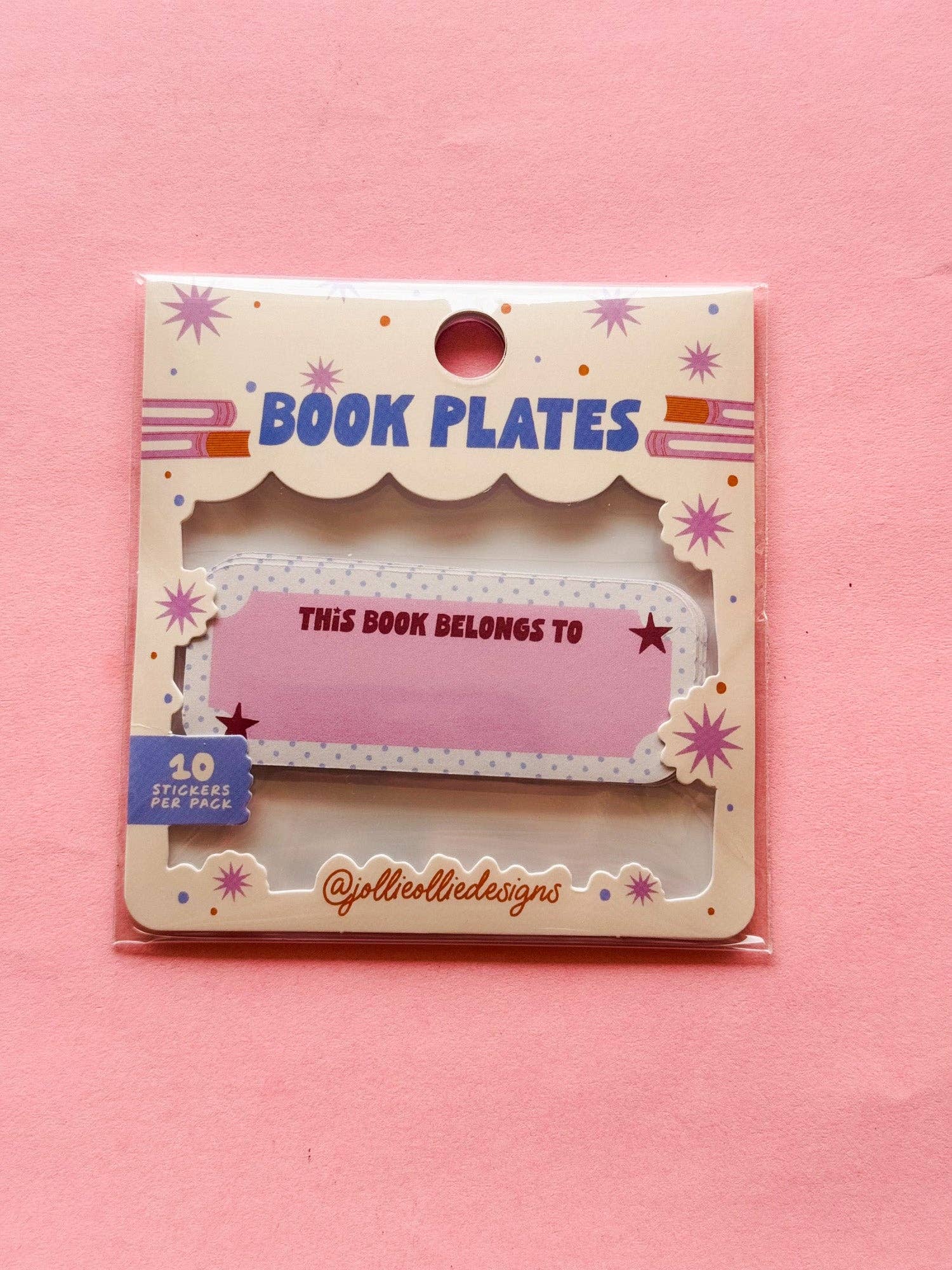 Polka Dot Book Plate Sticker Pack