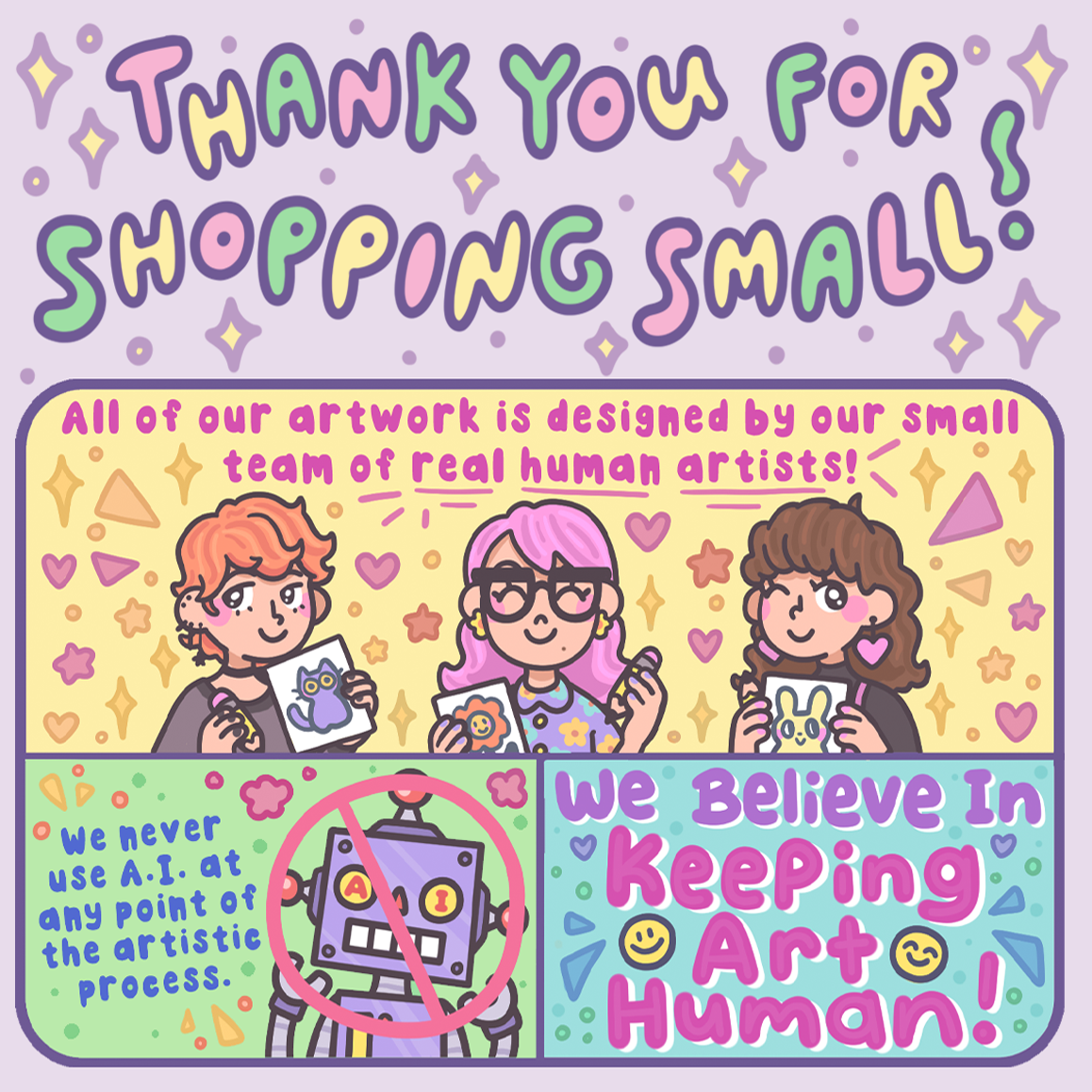 Shop Small Little Guys Vinyl Sticker