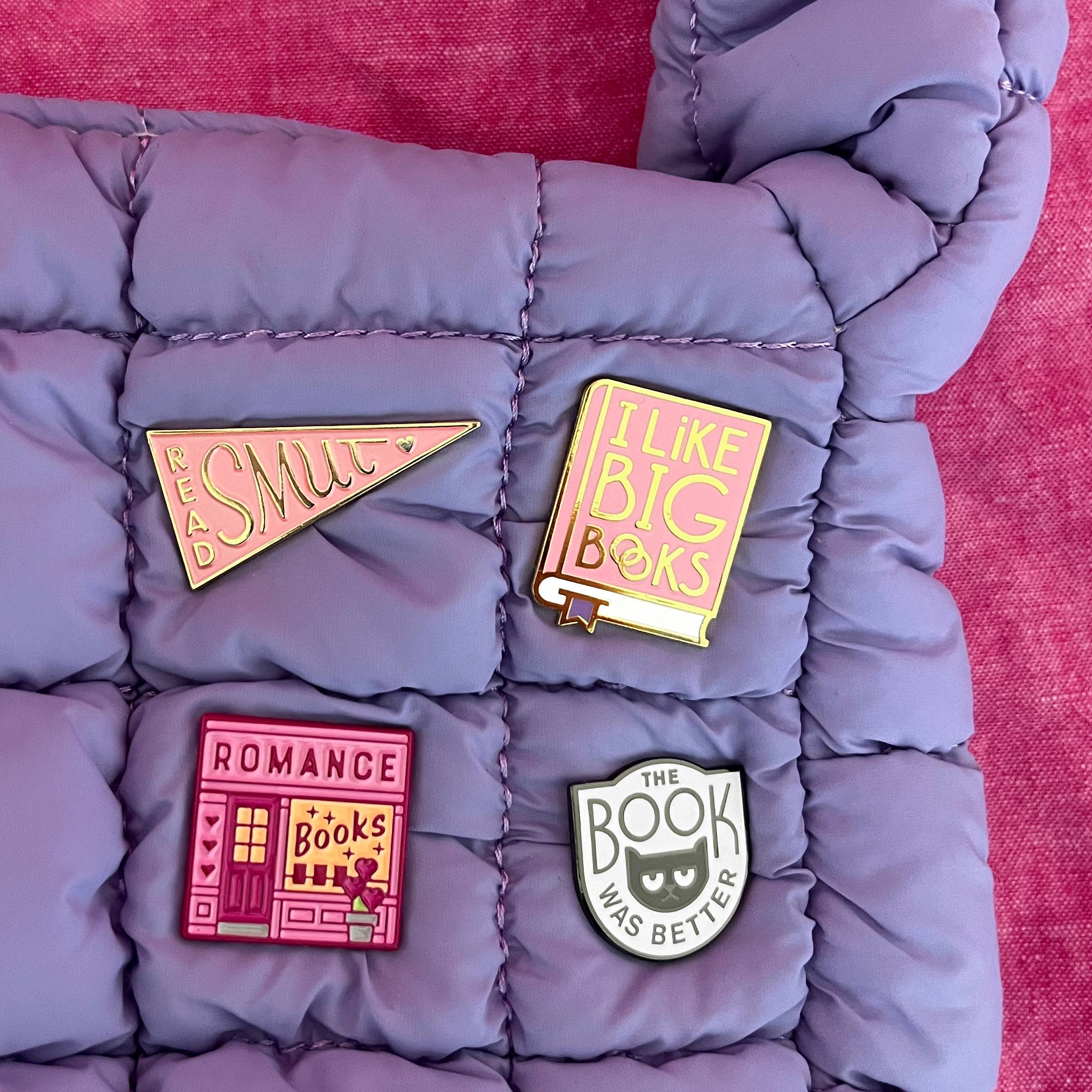 Romance Bookshop enamel pin