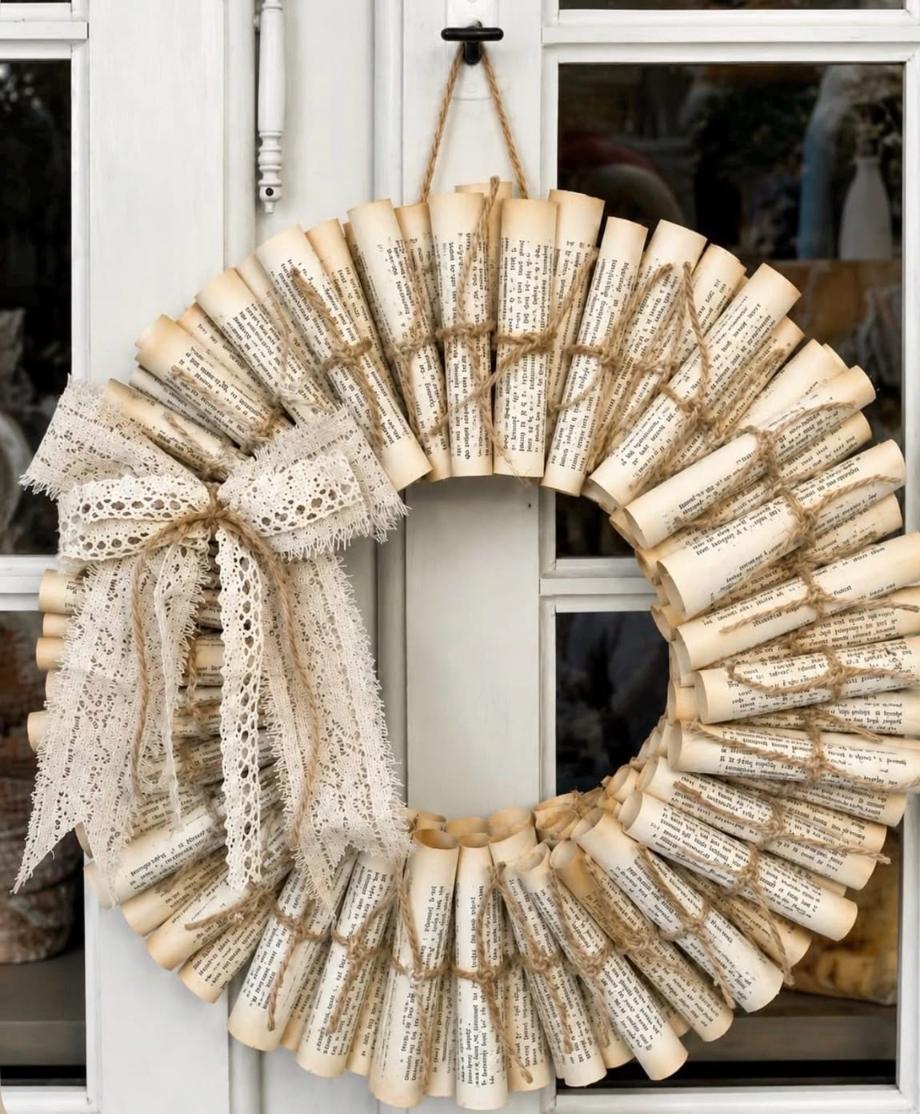 Crafty Night: Book Page Wreath