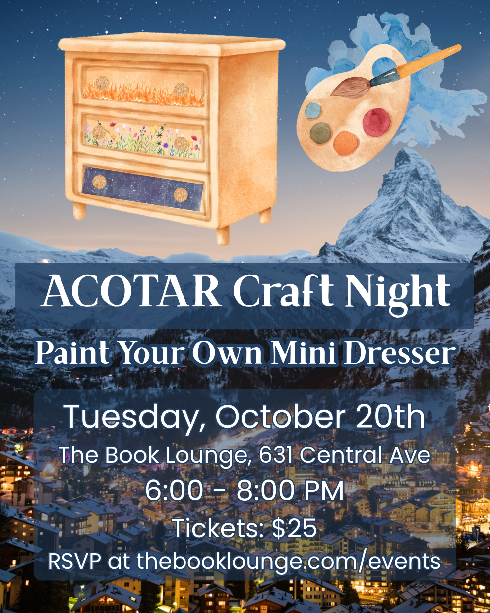 ACOTAR Craft Night: DIY Mini Feyre's Dresser