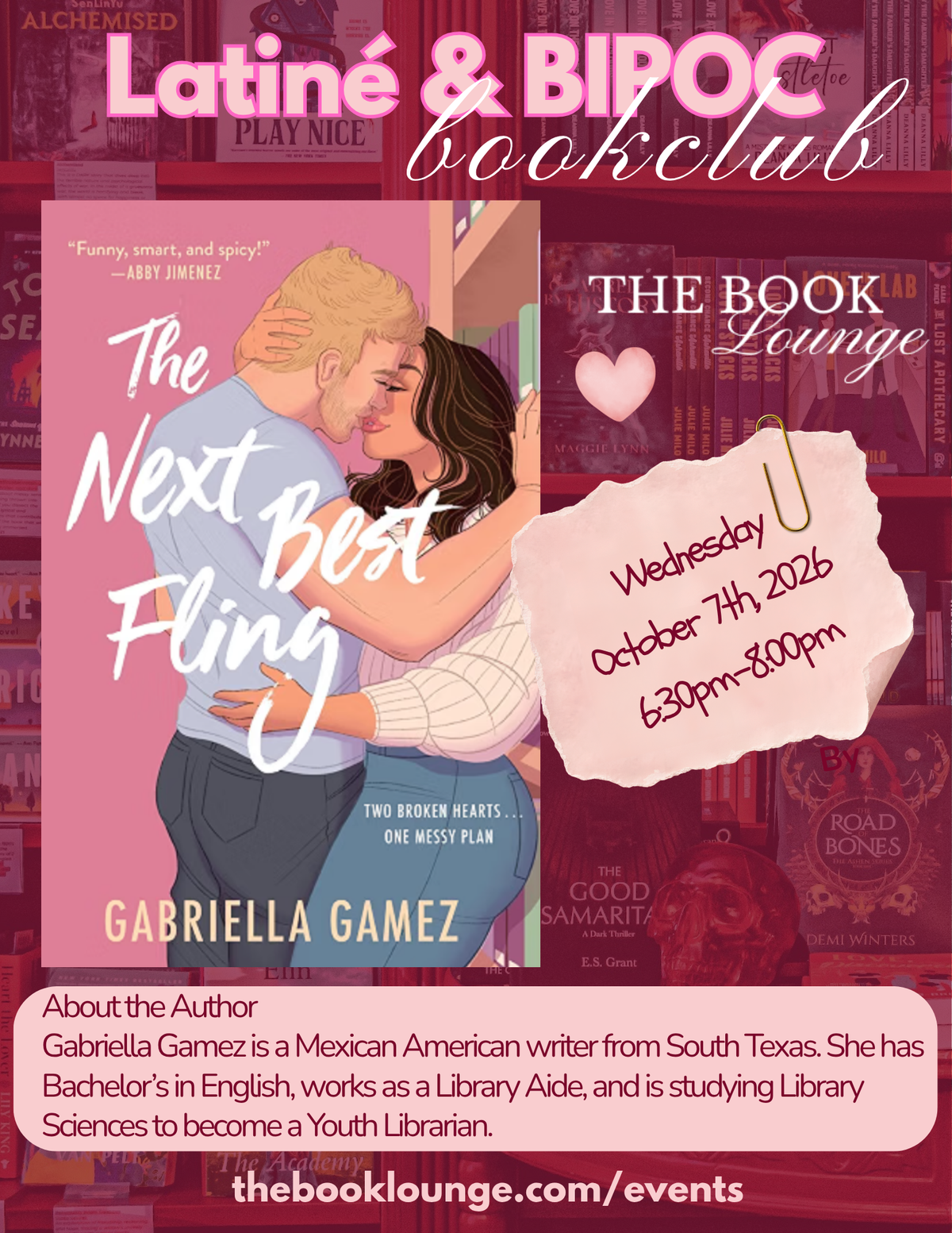 Latiné & BIPOC Book Club: The Next Best Fling by Gabriella Gamez