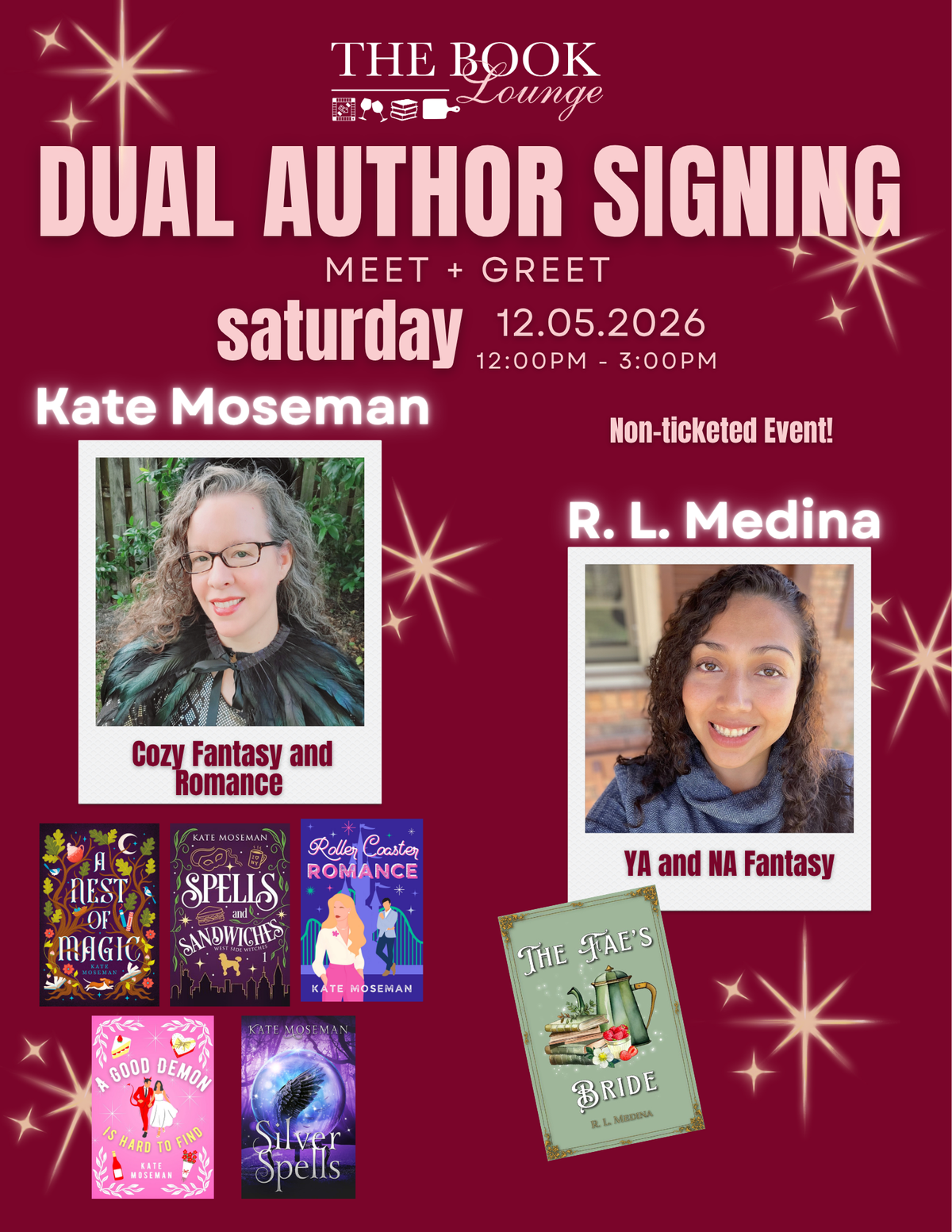 Kate Moseman+ R. L. Medina: Dual Author Signing!