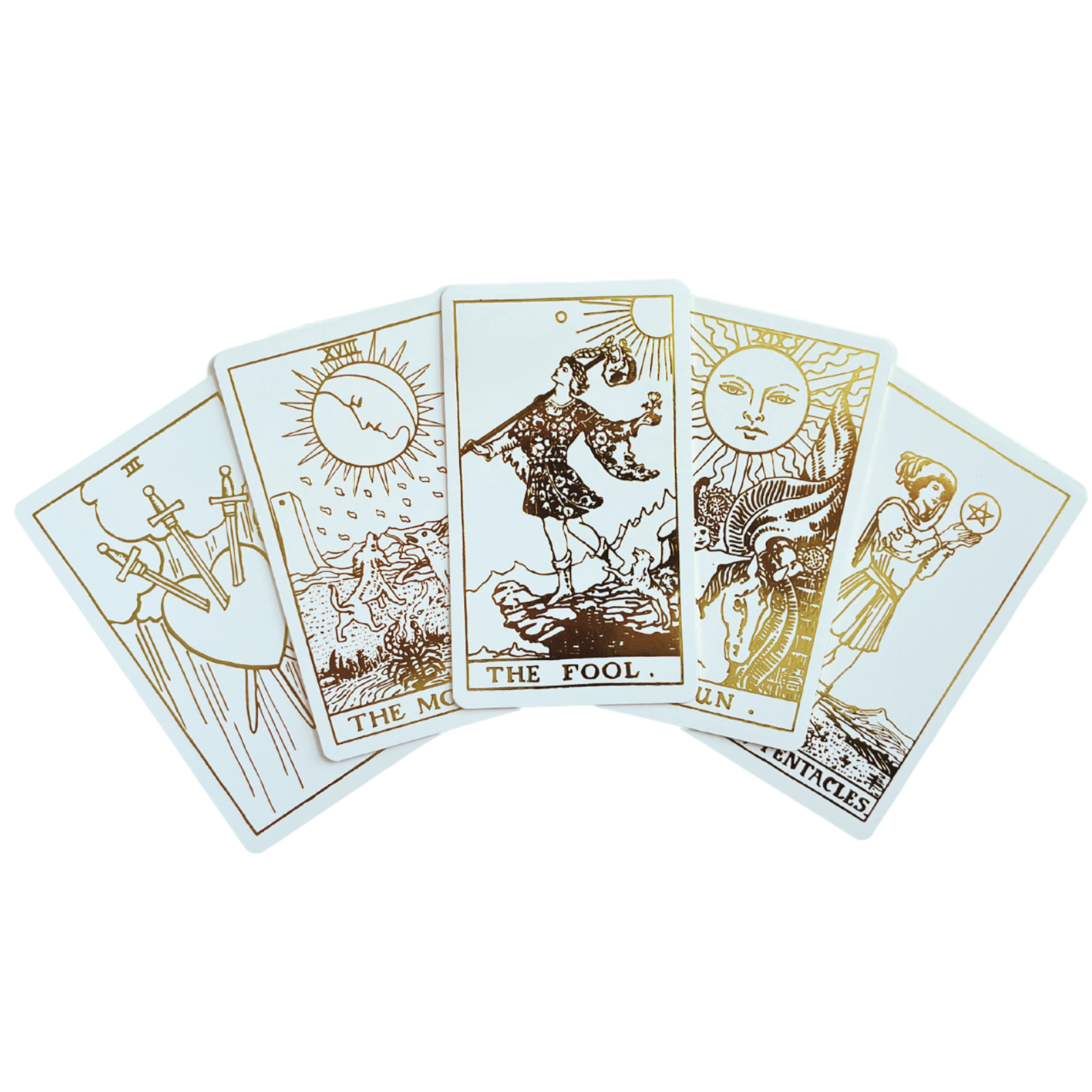 White Gold Tarot & Guide | Classic Tarot Design & Gold Foil