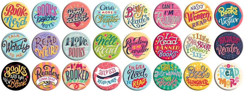 Books Are My Besties Button Box
