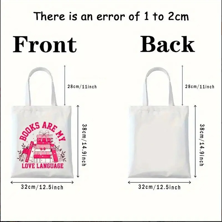 Books Are My Love Language Tote Bag 📚💖